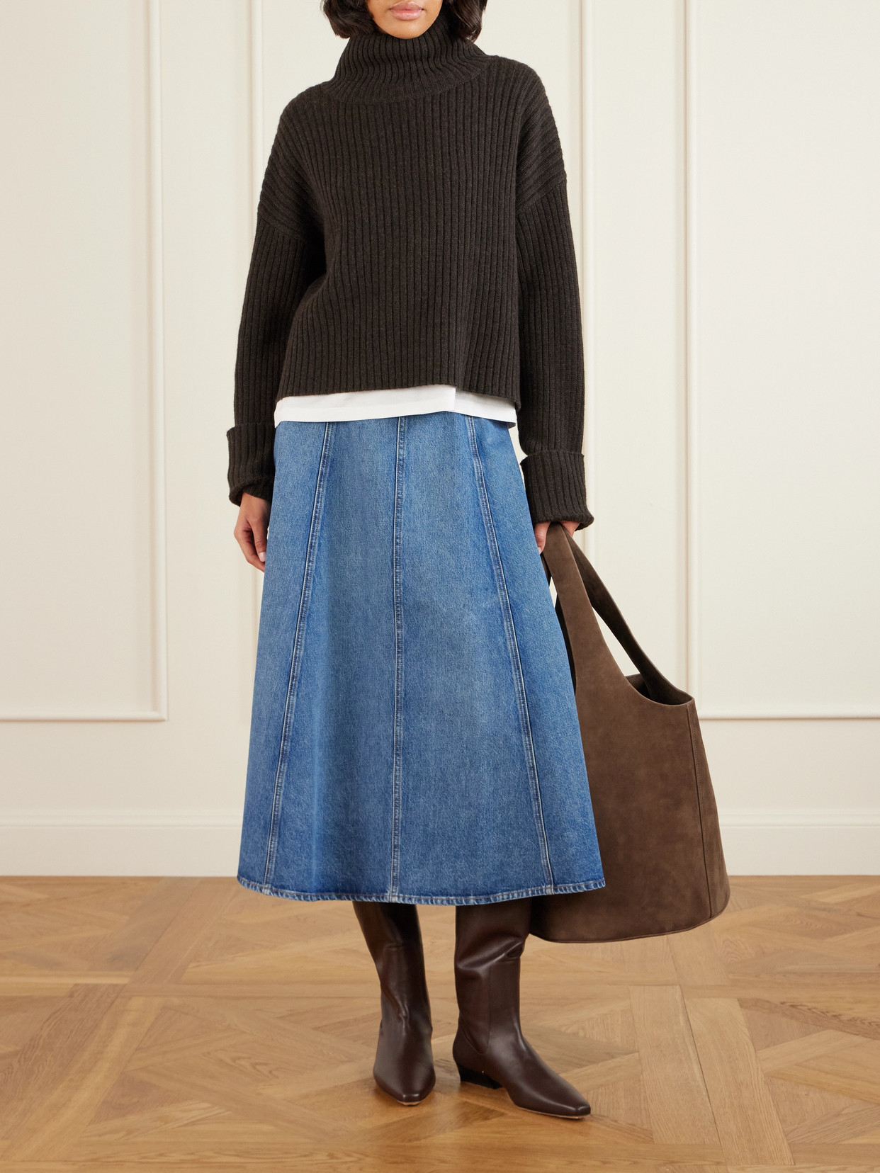 A.emery Timms Suede Tote In Brown