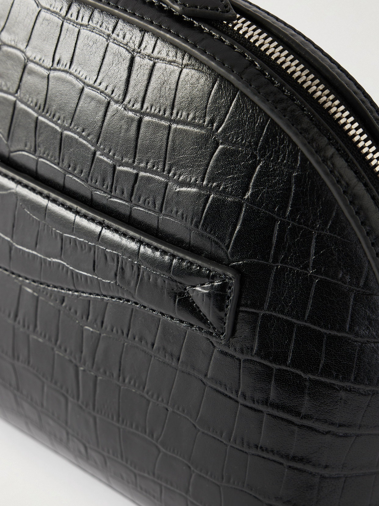 A.emery Halloran Croc-effect Leather Clutch In Black