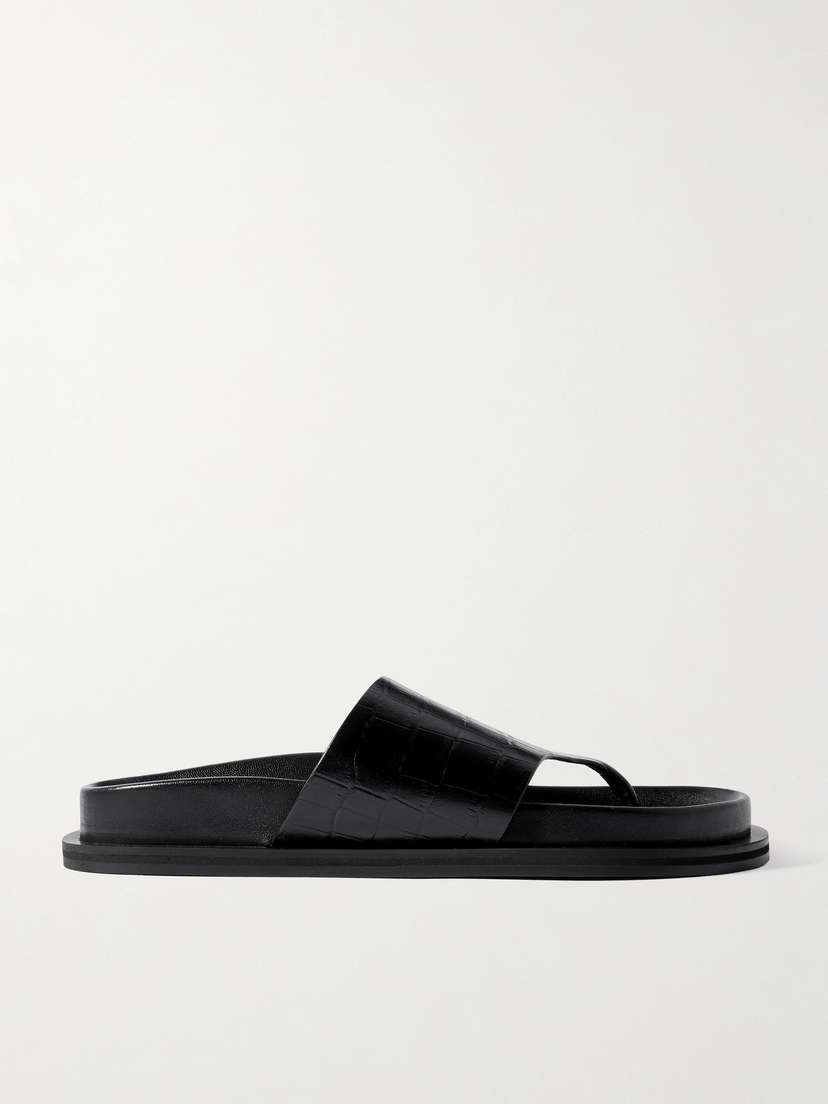 A Emery Imara Croc-effect Leather Sandals
