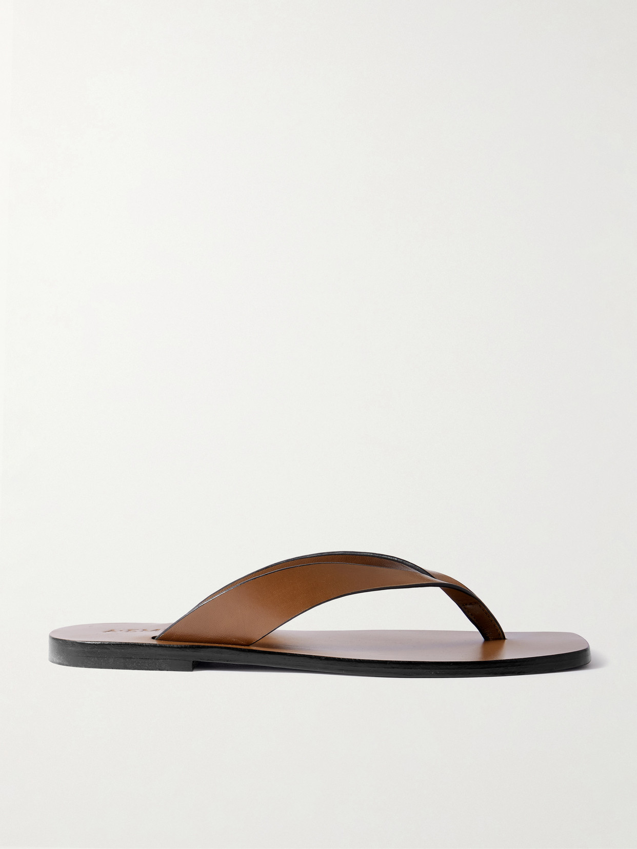 A.emery Kinto Leather Flip Flops In Brown