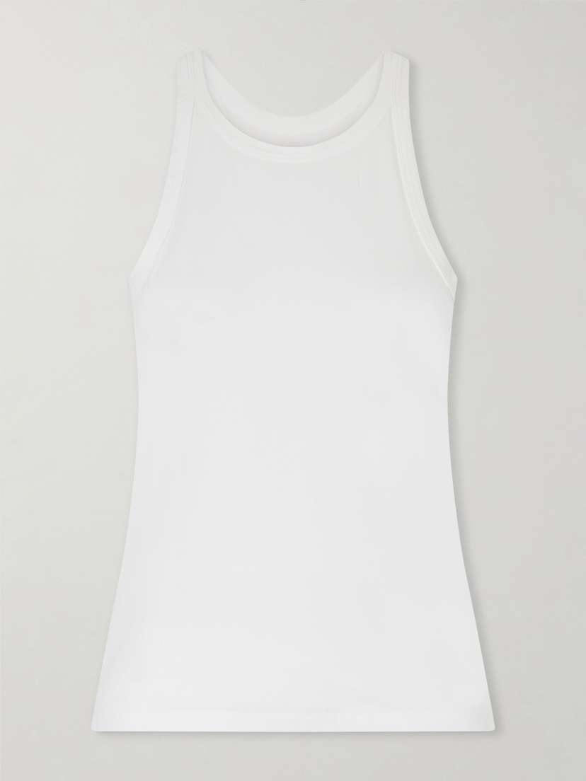 Another Tomorrow Racerback Lyocell And Cotton-blend Tank
