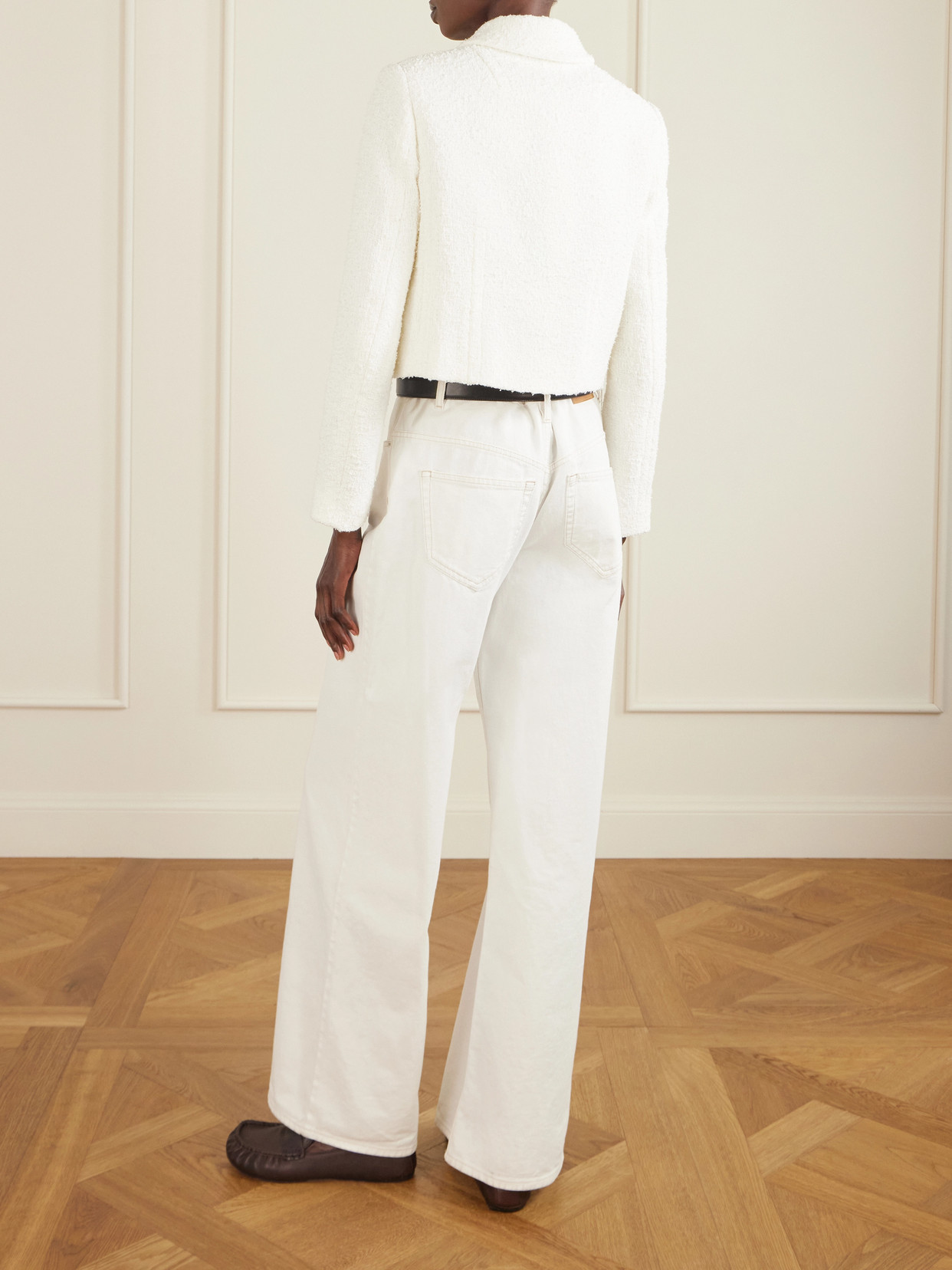 Cropped Cotton Bouclé-Tweed Jacket