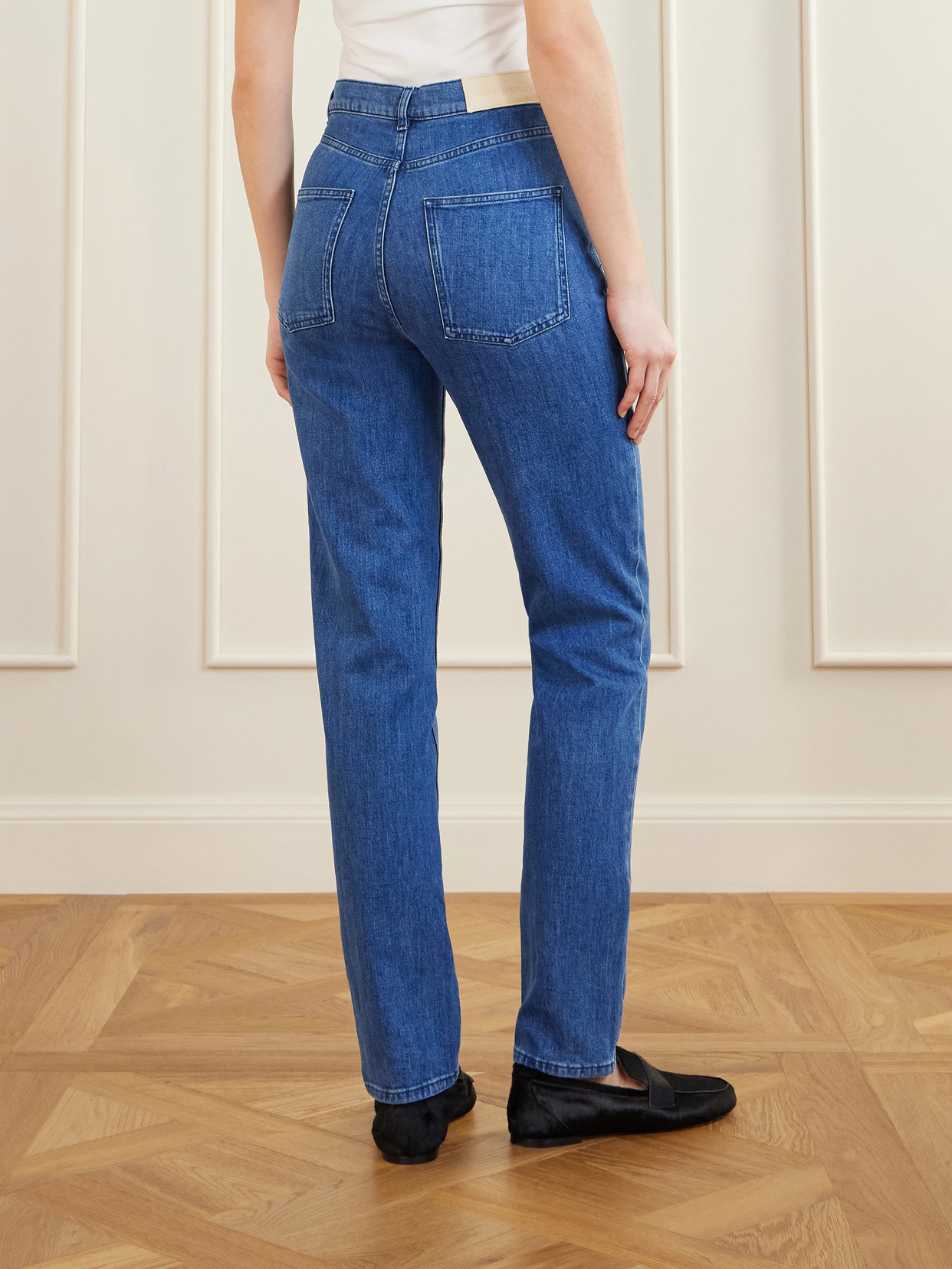 High-Rise Slim-Leg Organic Jeans