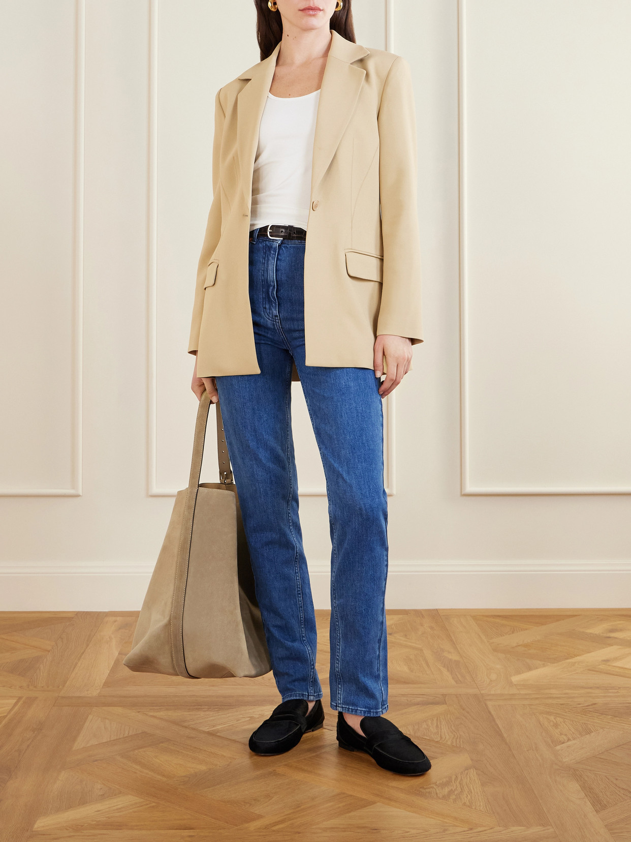 High-Rise Slim-Leg Organic Jeans