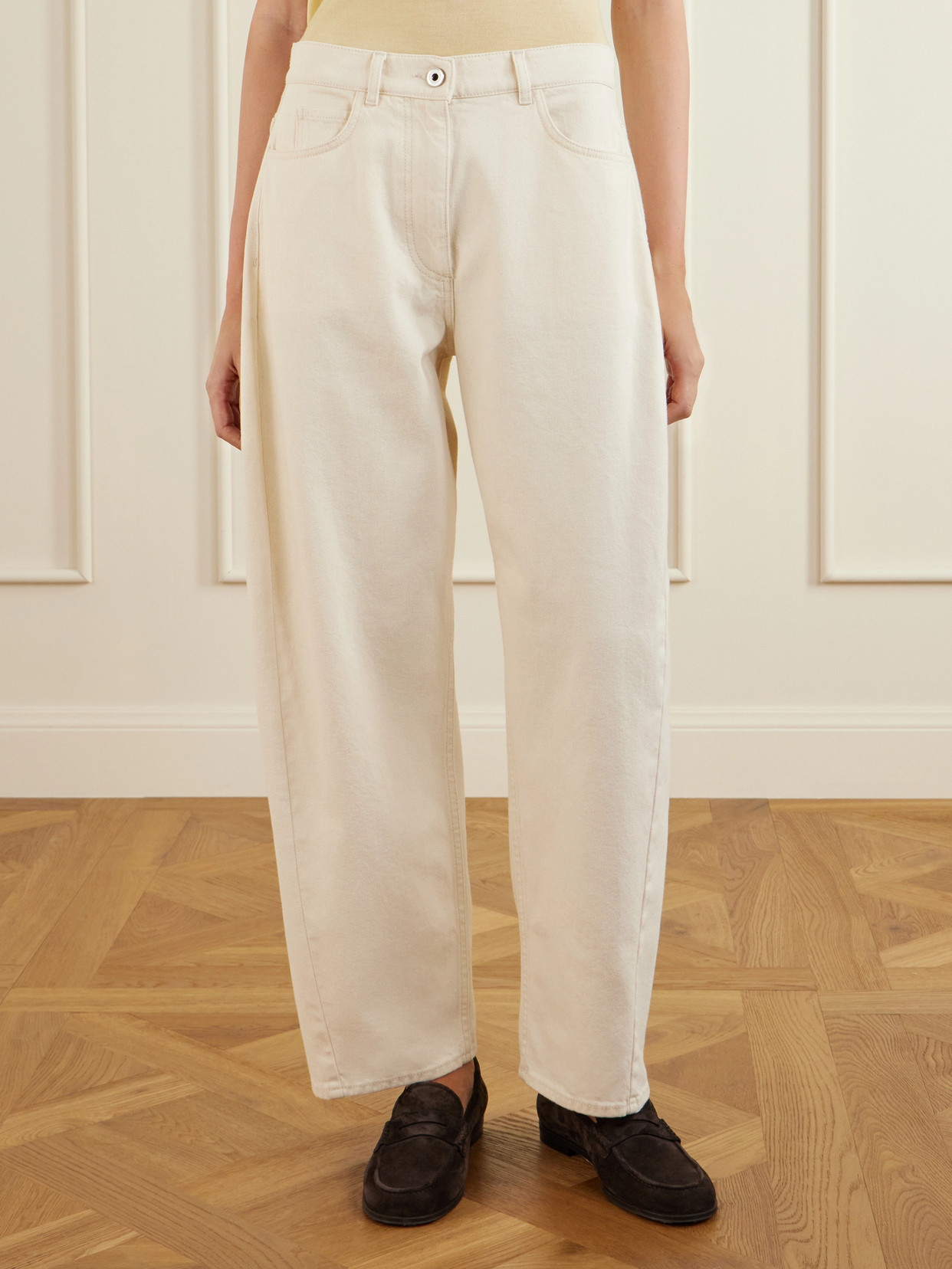 High-Rise Organic Barrel-Leg Jeans