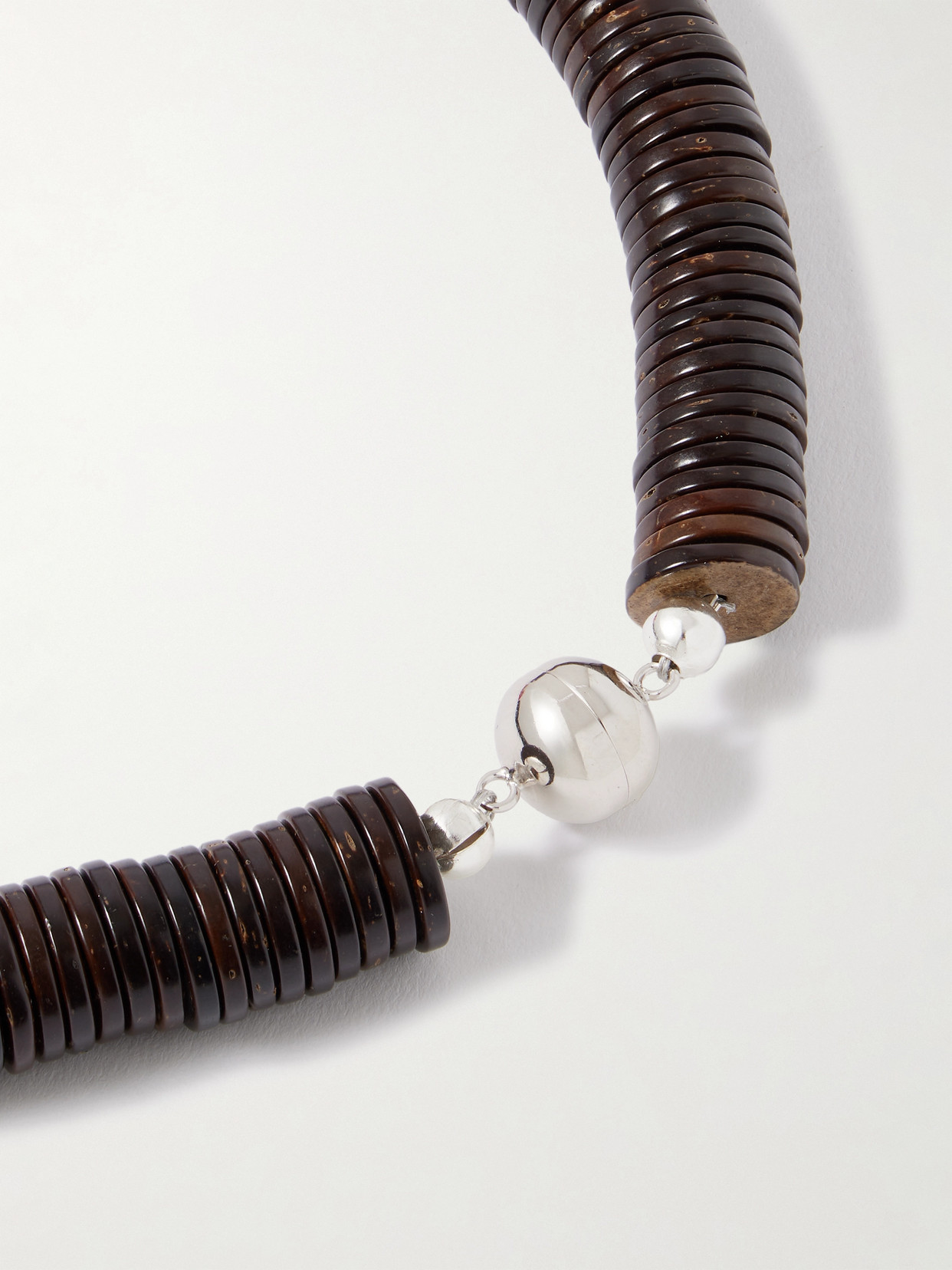 Julietta Odessa Silver-tone, Resin And Shell Necklace In Black