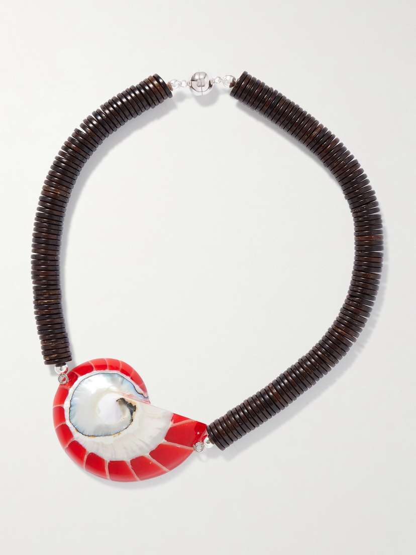Julietta Odessa Silver-tone, Resin And Shell Necklace