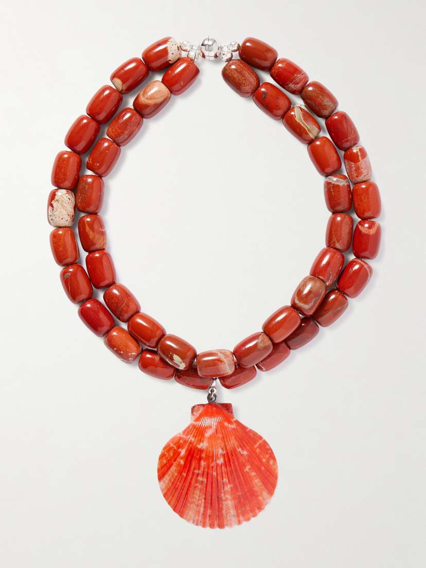 Julietta Luma Silver-tone, Jasper, Resin And Shell Necklace