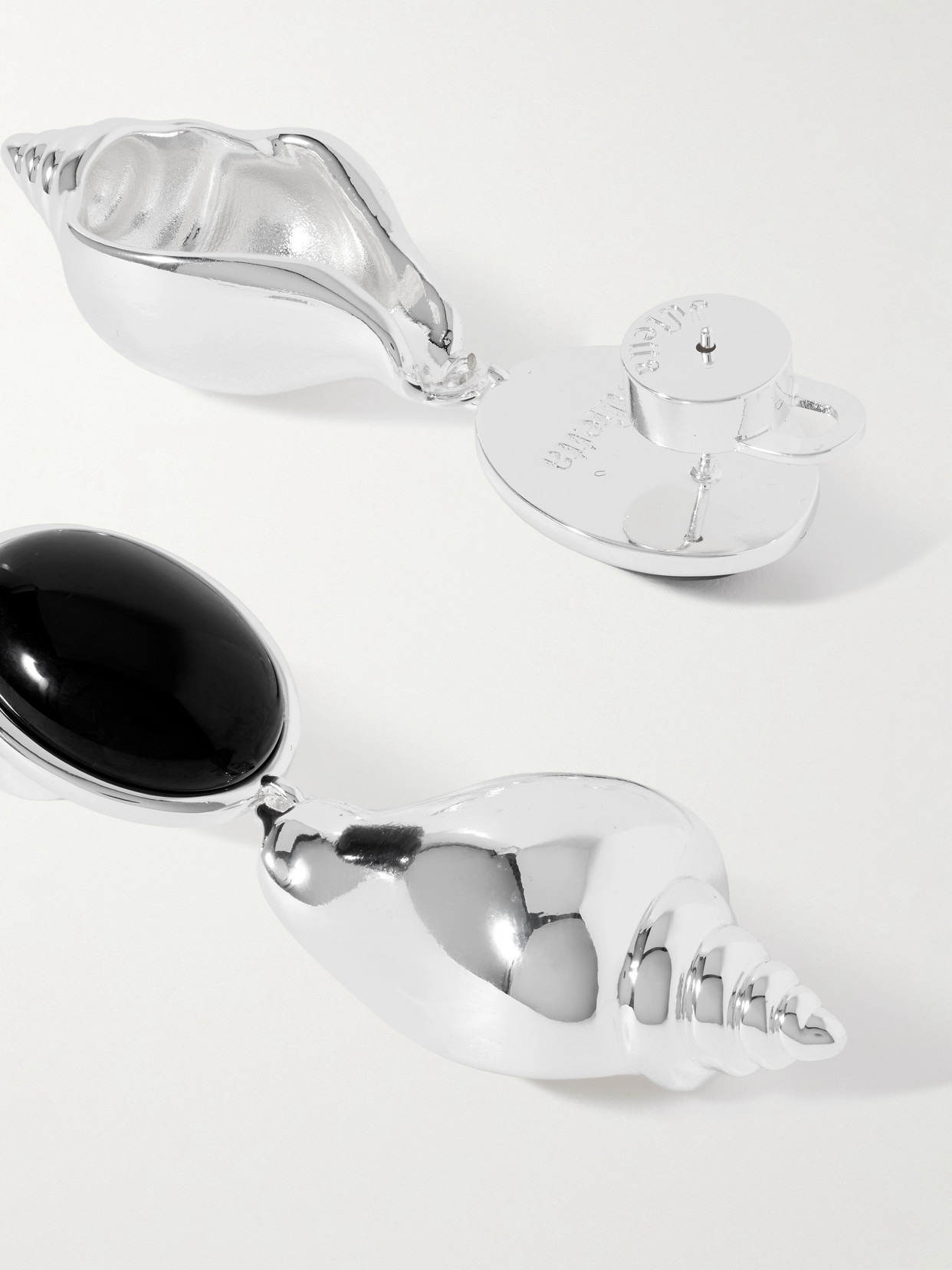 Julietta Ponza Silver-plated Onyx Earrings In Multi