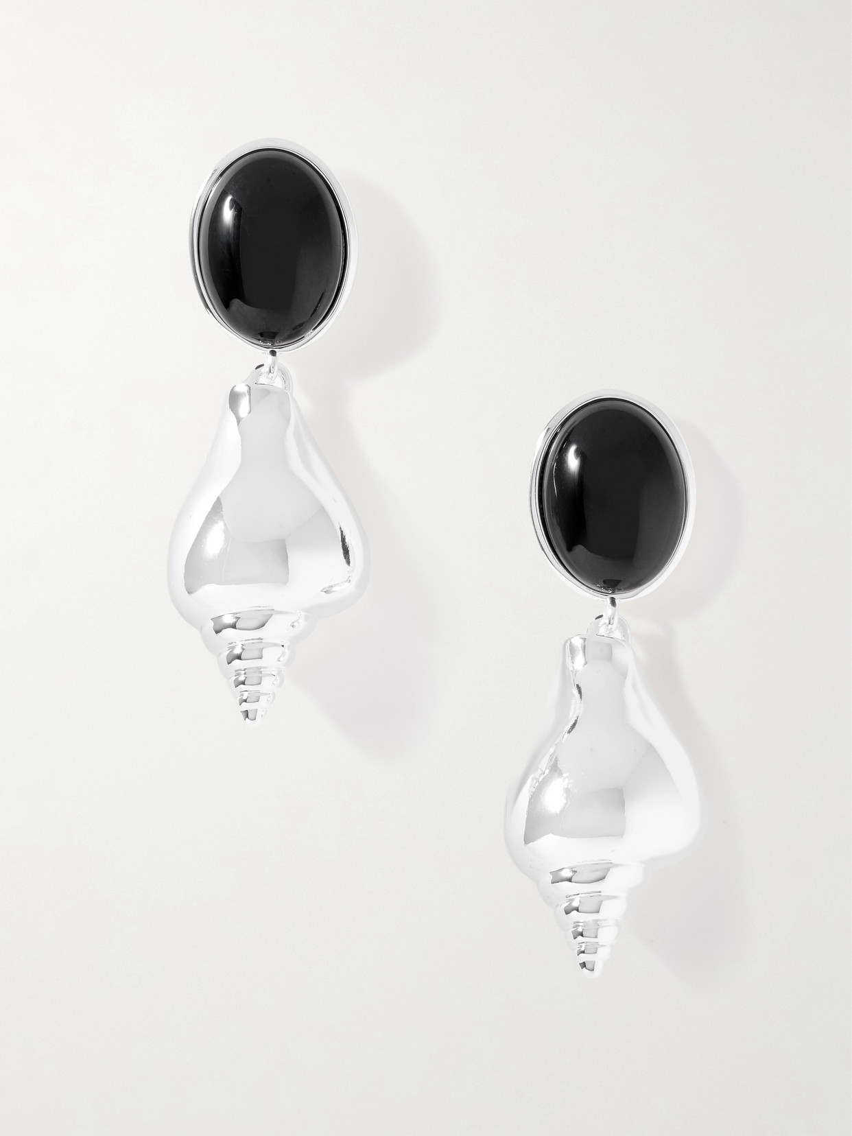 Julietta Ponza Silver-plated Onyx Earrings In Multi