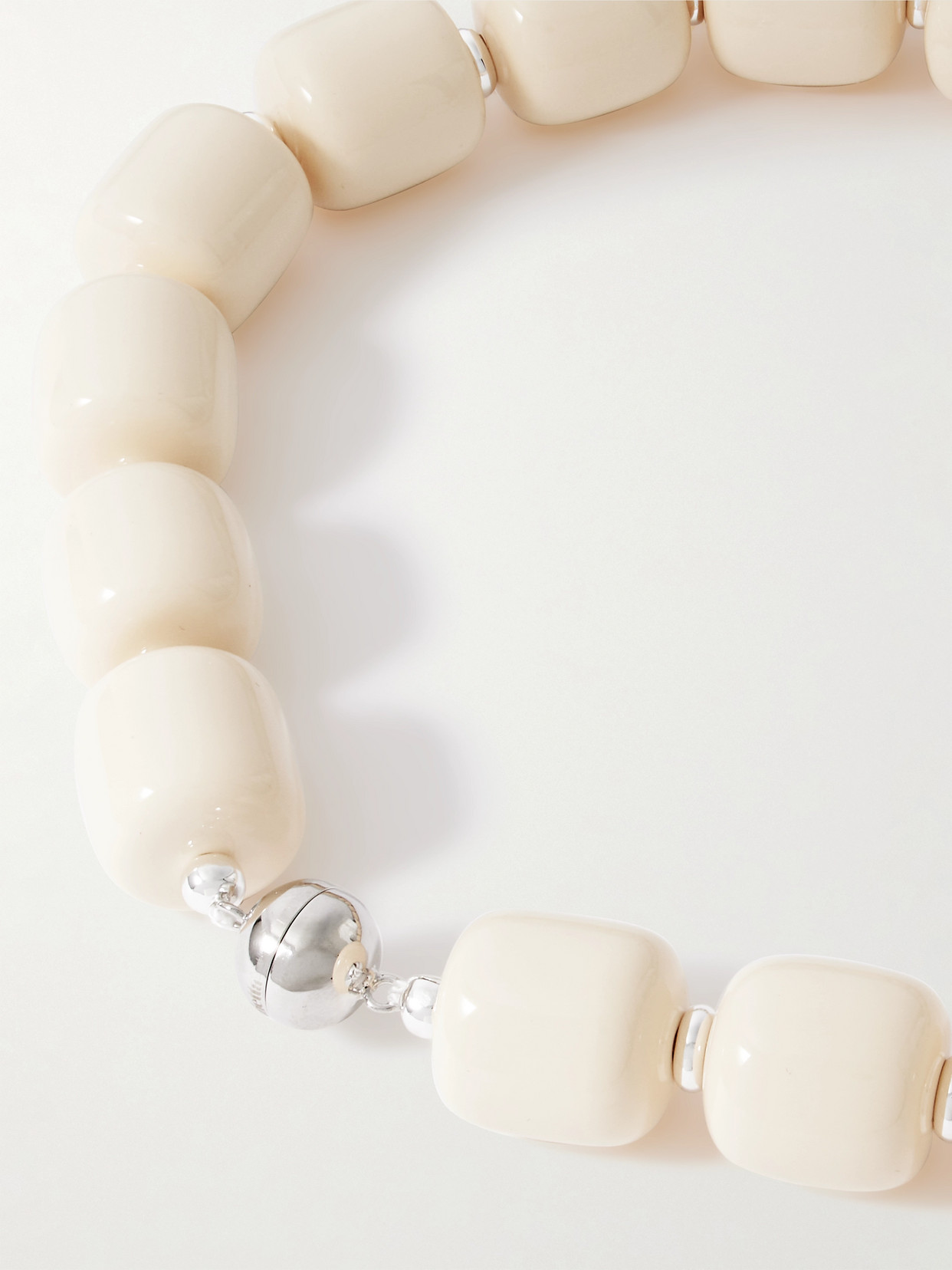 Julietta Odeon Silver-plated Resin Necklace In Metallic