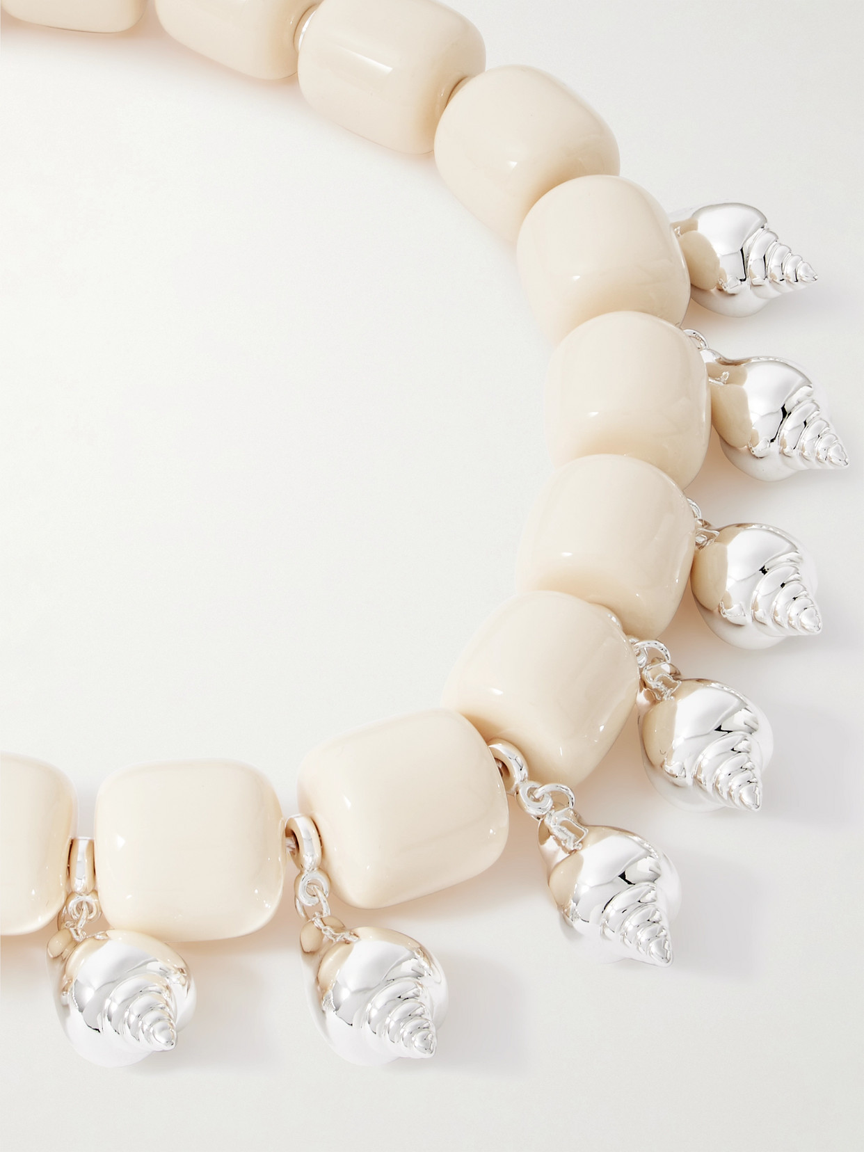 Julietta Odeon Silver-plated Resin Necklace In Metallic