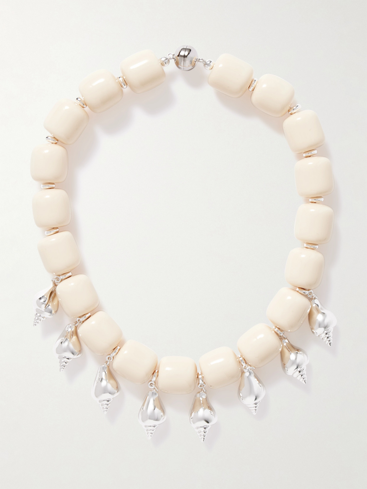 Julietta Odeon Silver-plated Resin Necklace In Metallic