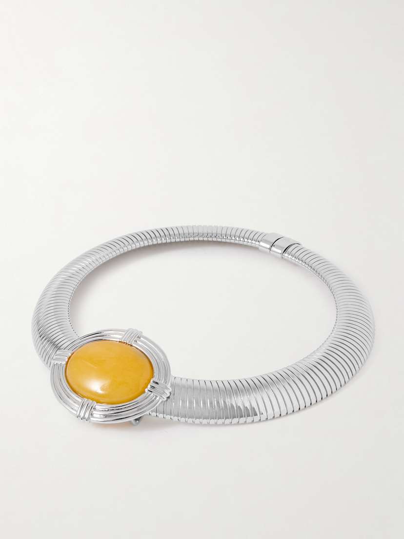 Julietta Hera Rhodium-plated Citrine Necklace