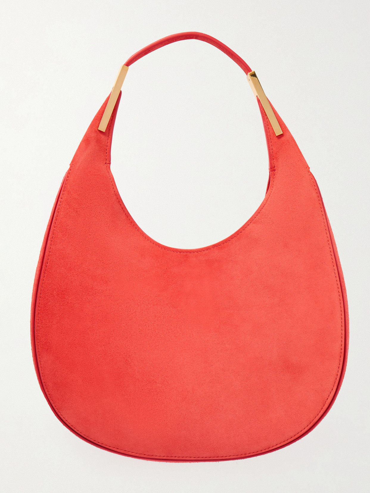 Savette Florence Small Suede Shoulder Bag In Red
