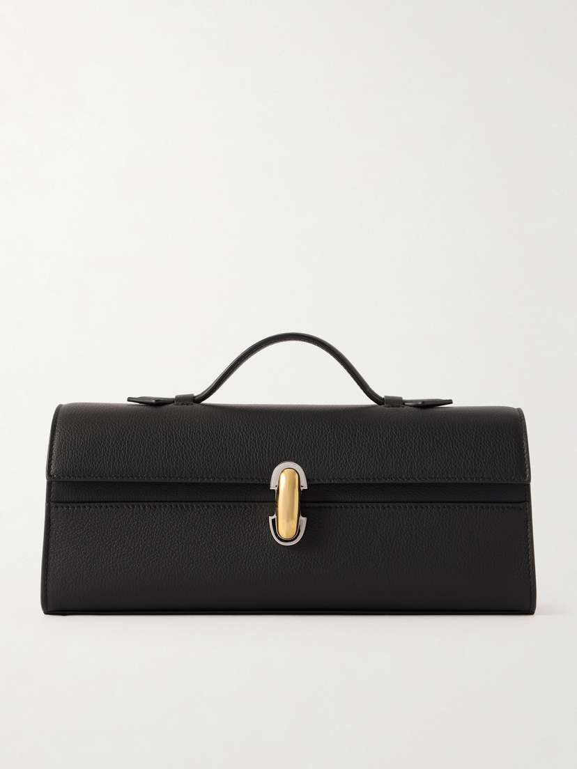 Savette Slim Symmetry Pochette Textured-leather Tote