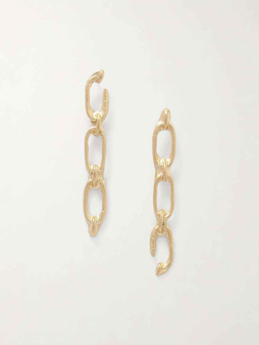 YSSO Open Link Gold-plated Earrings