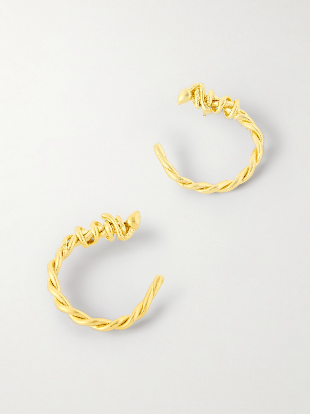 Ysso Snake Gold-plated Hoop Earrings