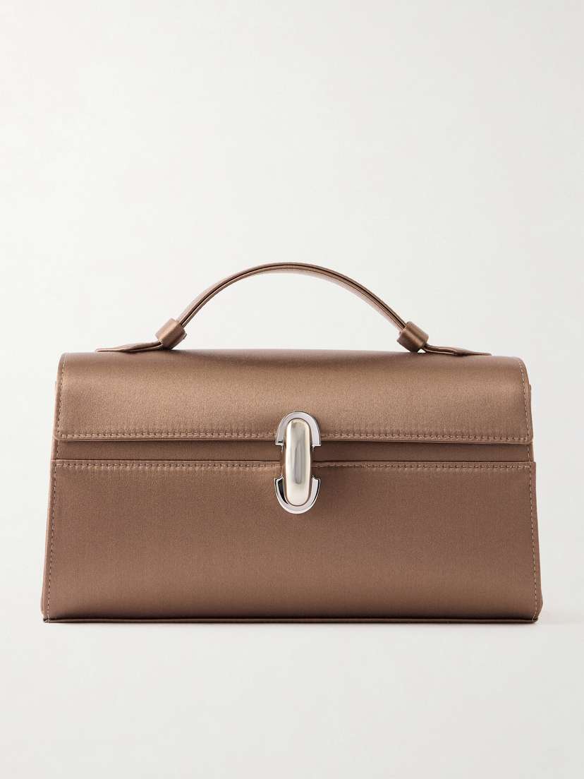 Savette Symmetry Pochette Satin Tote
