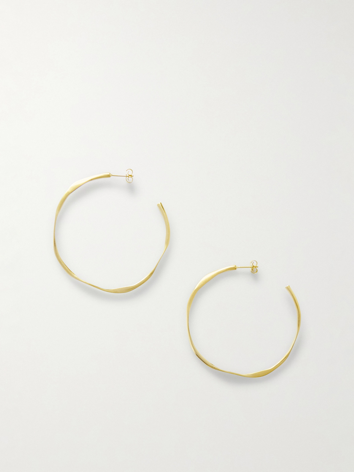 Ysso Amazon Gold-plated Hoop Earrings In Brown