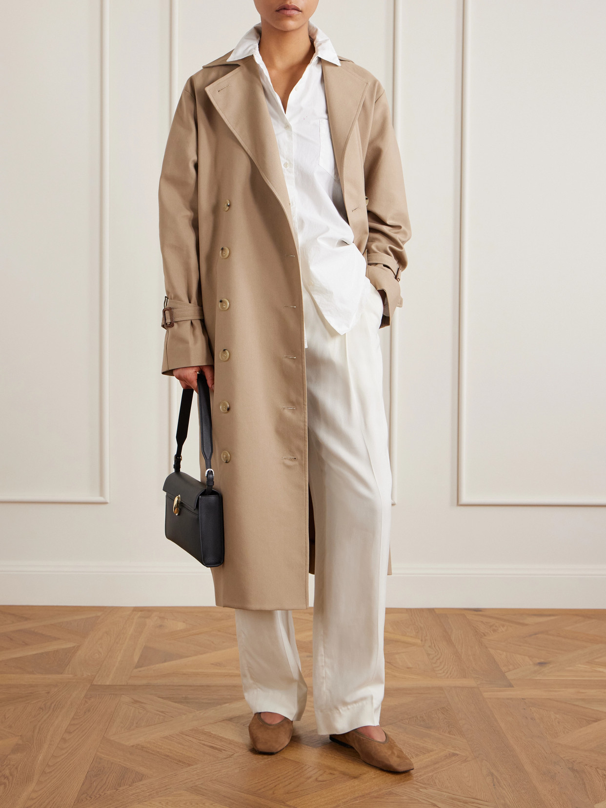 Symmetry Textured-Leather Shoulder Bag
