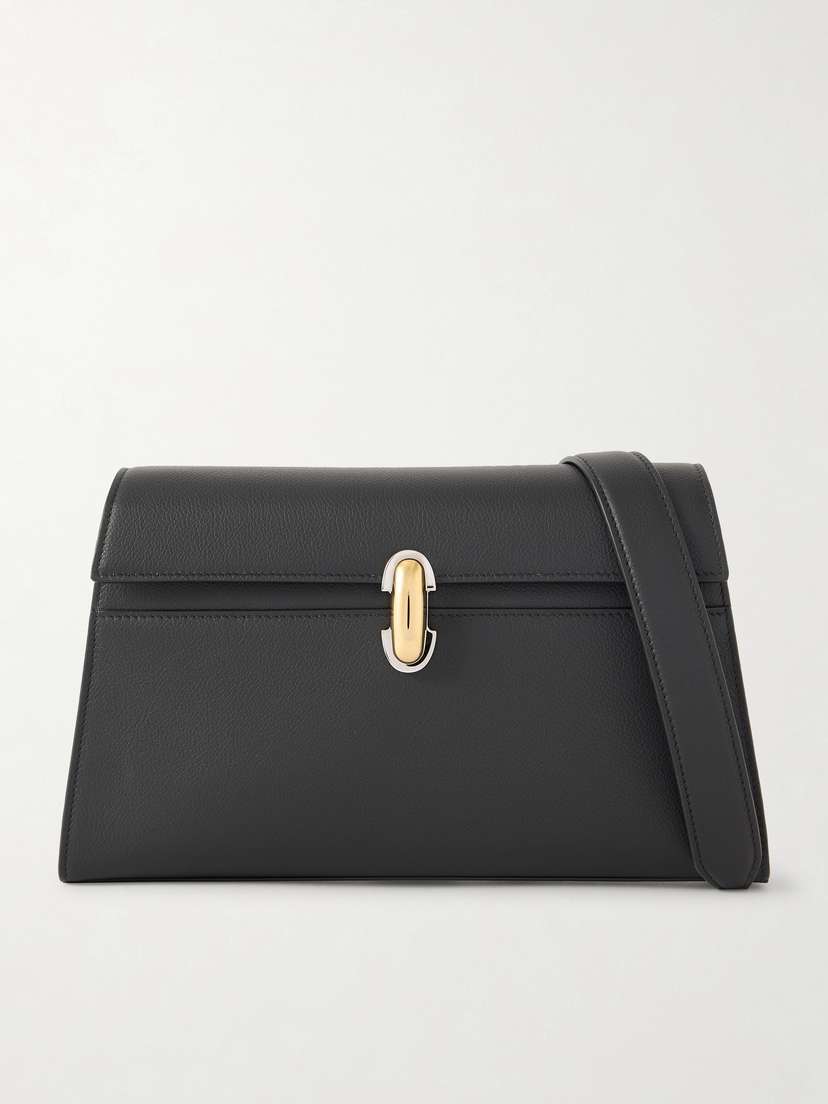 Savette Symmetry Textured-leather Shoulder Bag