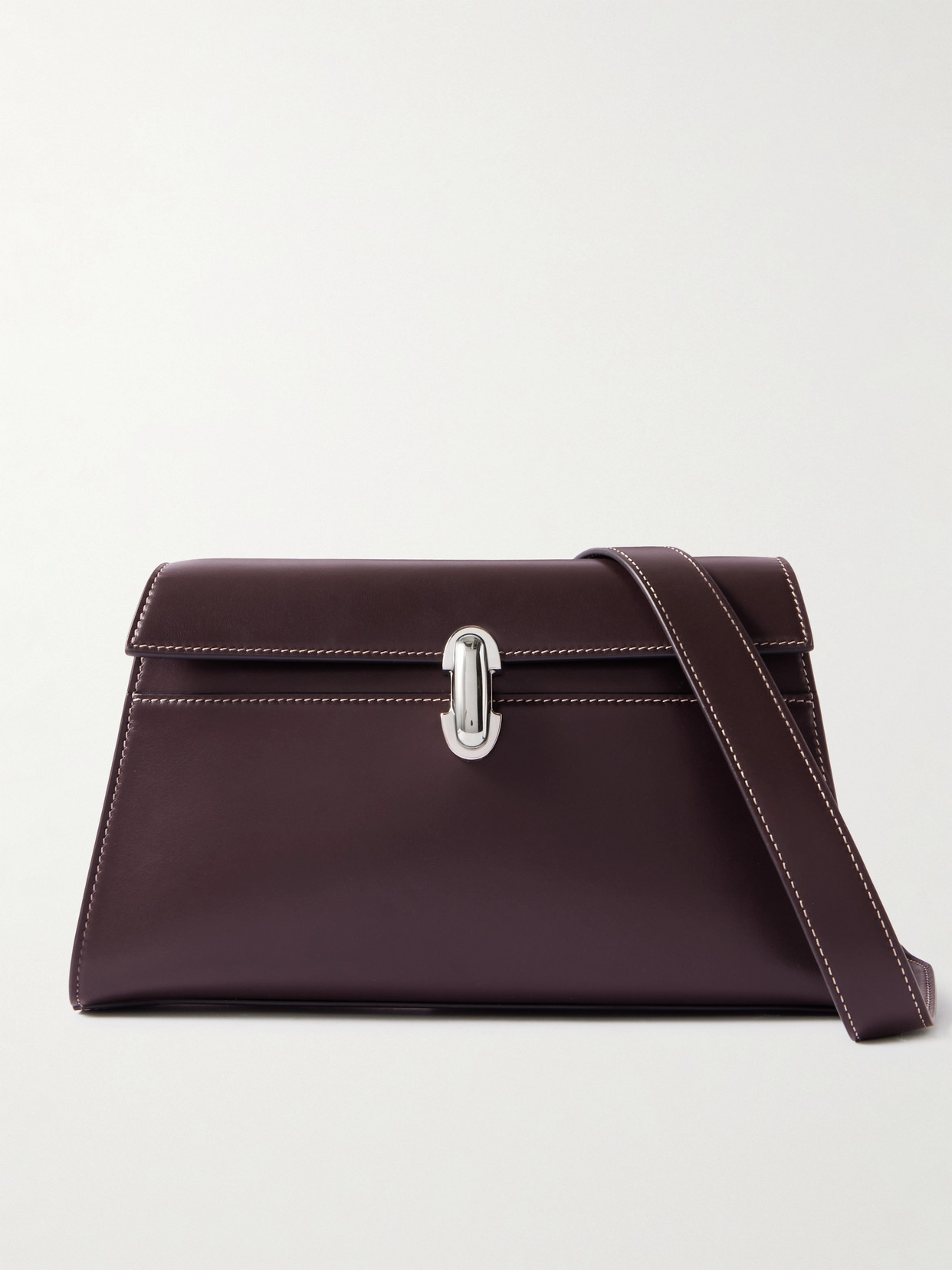 Savette Symmetry Leather Shoulder Bag In Purple