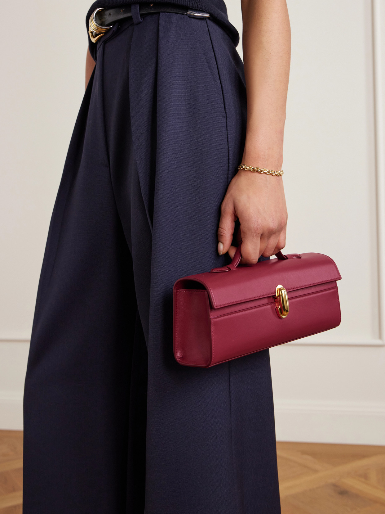 Slim Symmetry Leather Tote