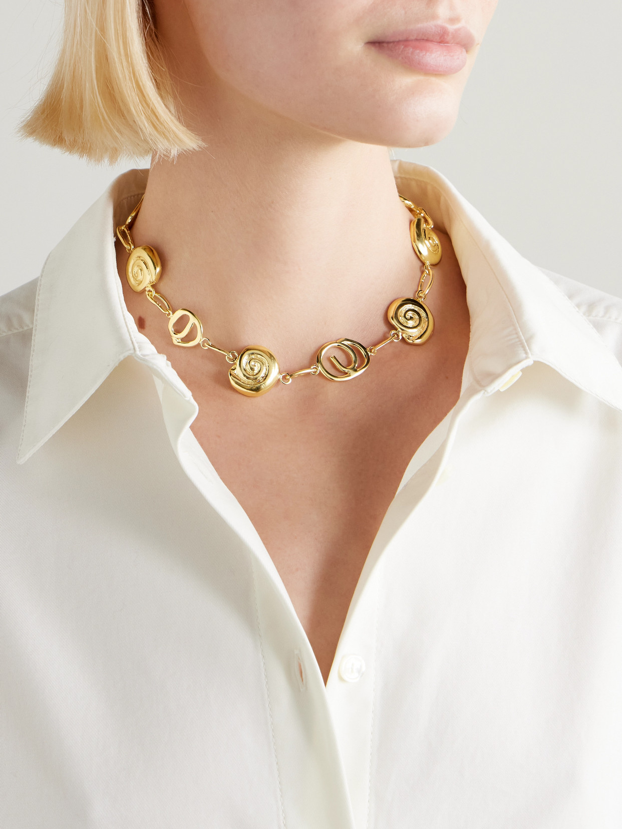 Ysso Pallas Gold-plated Necklace In Brown