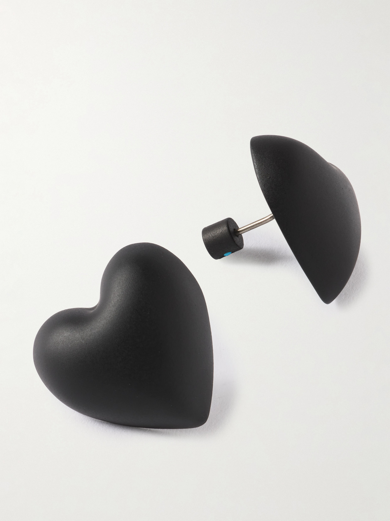 Roxanne Assoulin The Puffy Heart Earrings In Black