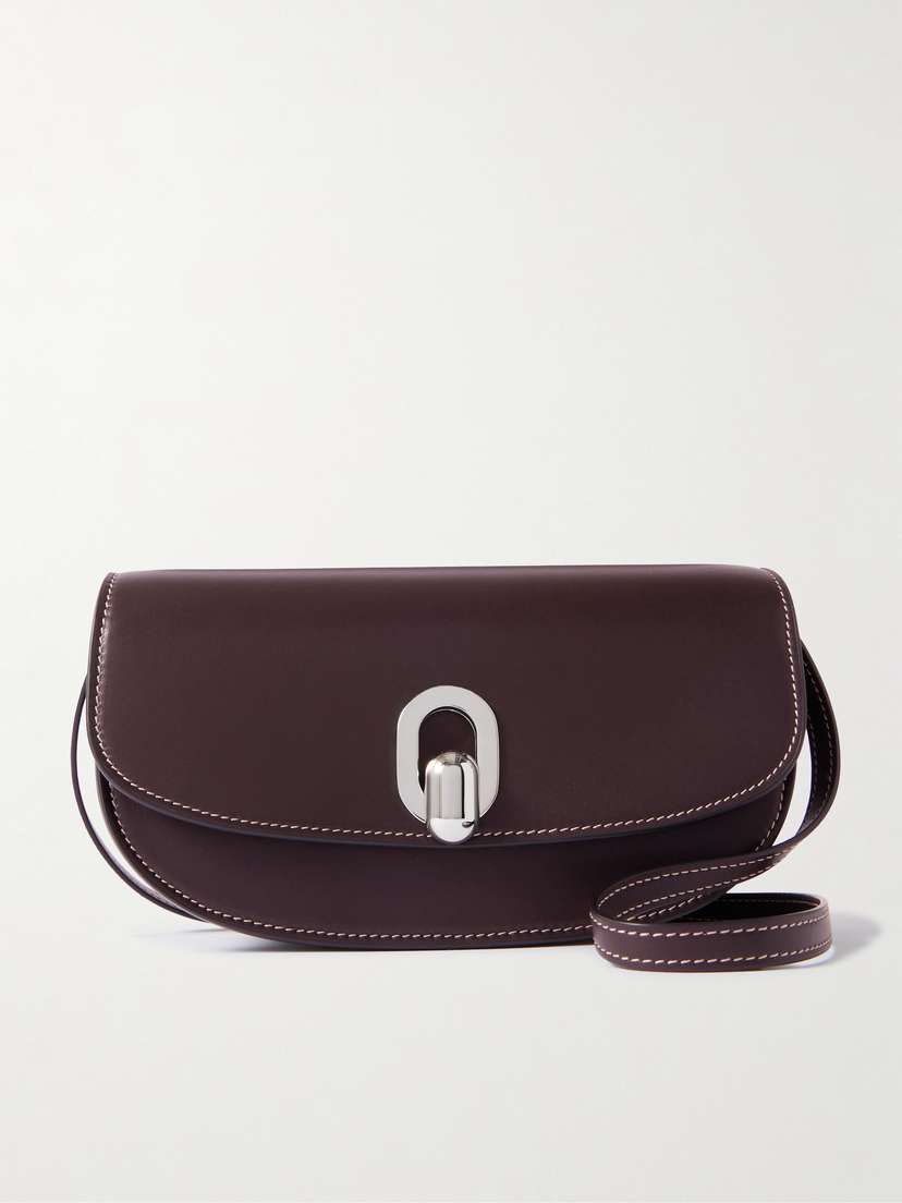 Savette Tondo Crescent Leather Shoulder Bag