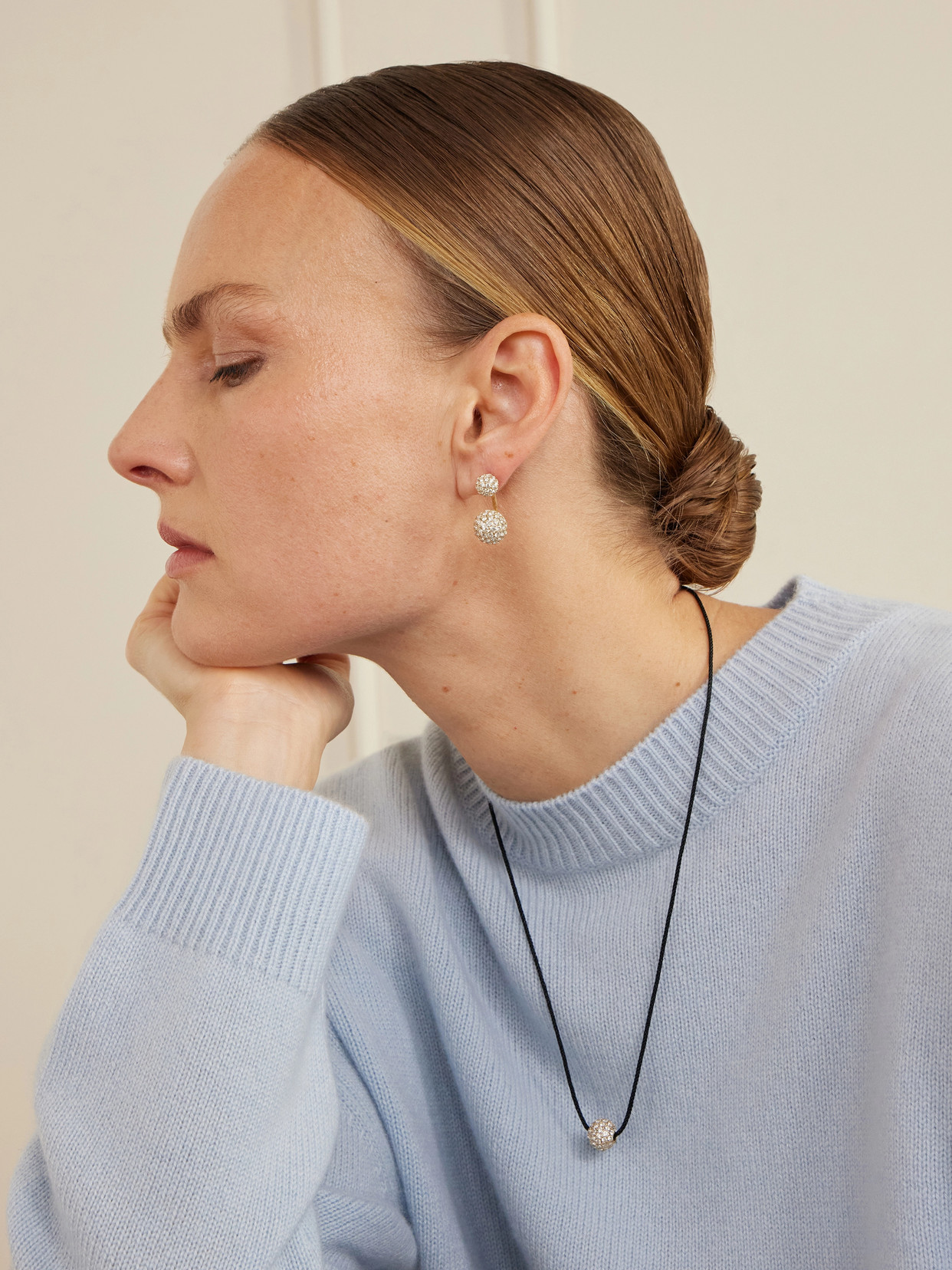 Roxanne Assoulin Floating Spark Gold-tone Crystal Earrings In Gold