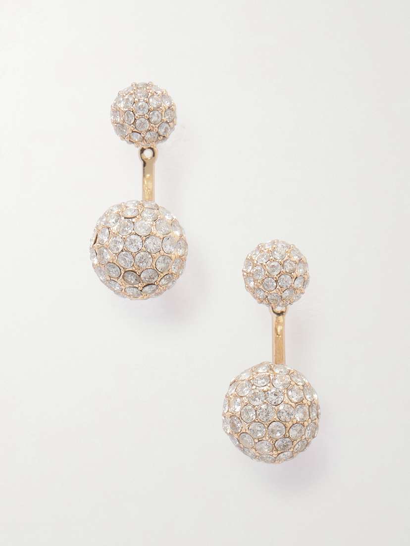 Roxanne Assoulin Floating Spark Gold-tone Crystal Earrings