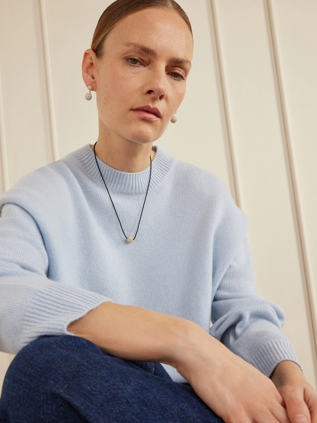 Roxanne Assoulin The Spark Cord, Gold-tone And Crystal Necklace In Black