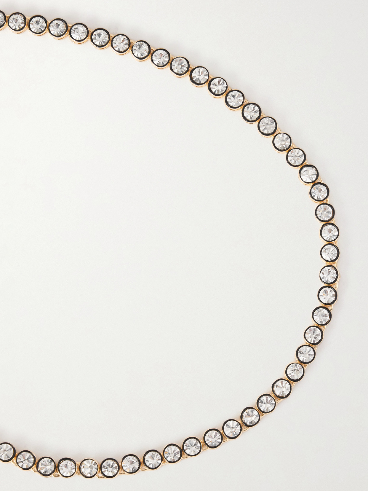 Roxanne Assoulin The Royal Gold-tone Cubic Zirconia Tennis Necklace In Burgundy