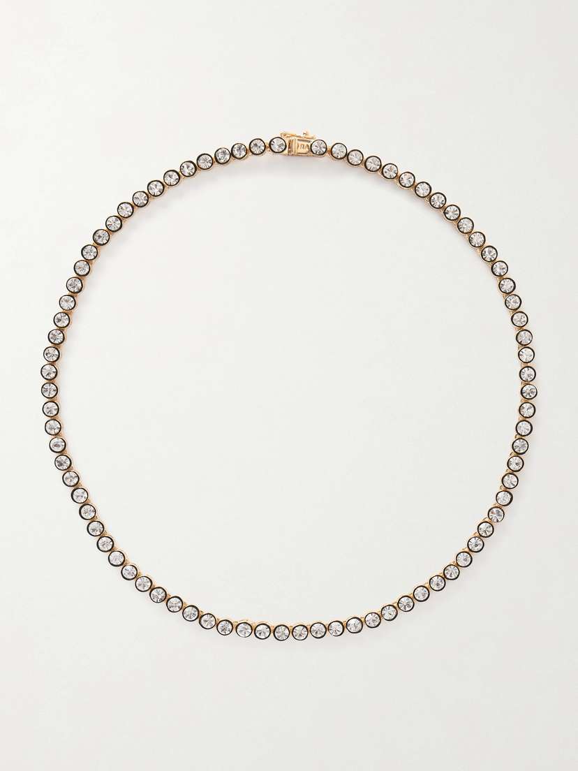 Roxanne Assoulin The Royal Gold-tone Cubic Zirconia Tennis Necklace