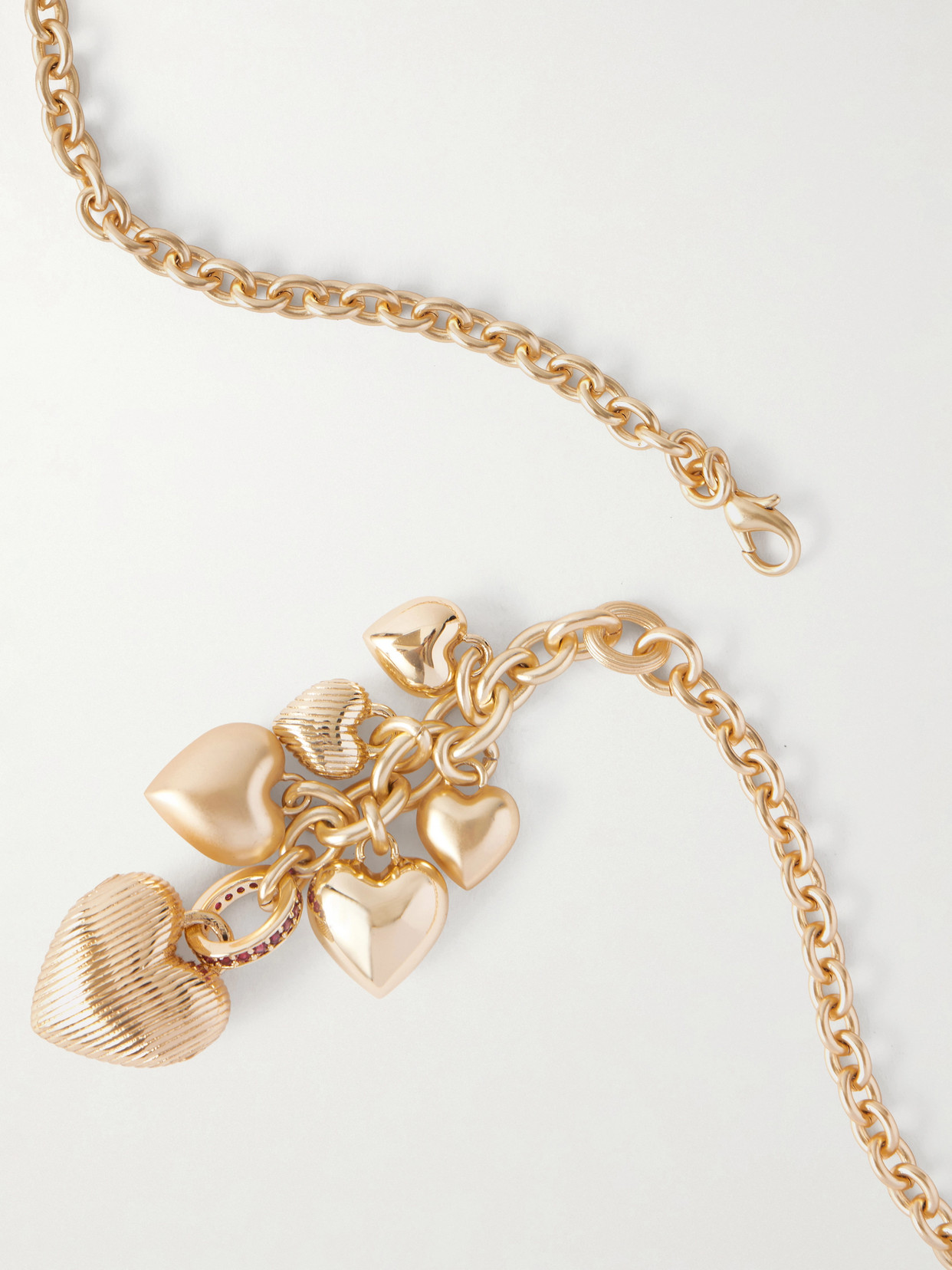 Roxanne Assoulin The Family Of Hearts Gold-tone Crystal Necklace In Gold