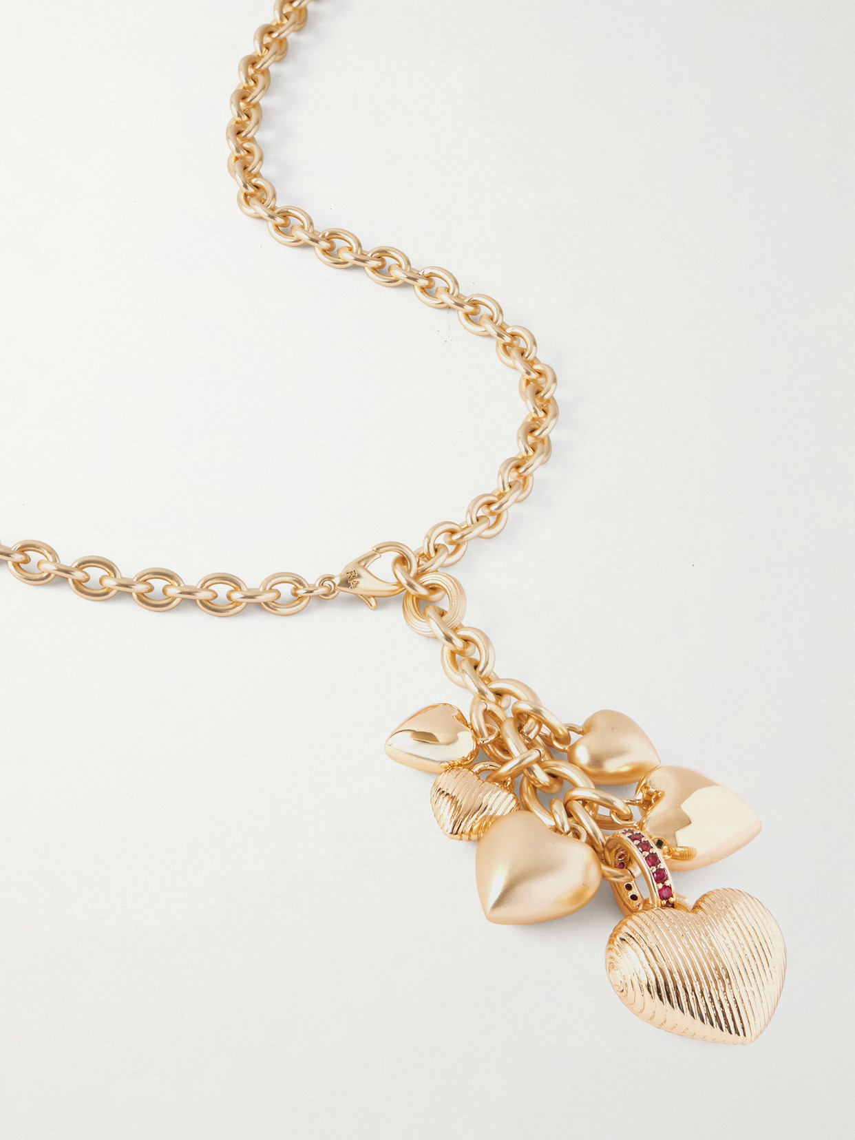 Roxanne Assoulin The Family Of Hearts Gold-tone Crystal Necklace In Gold