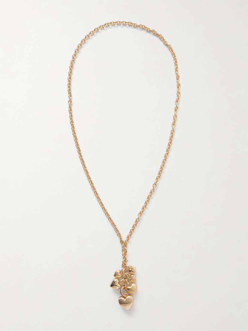 Roxanne Assoulin The Family Of Hearts Gold-tone Crystal Necklace