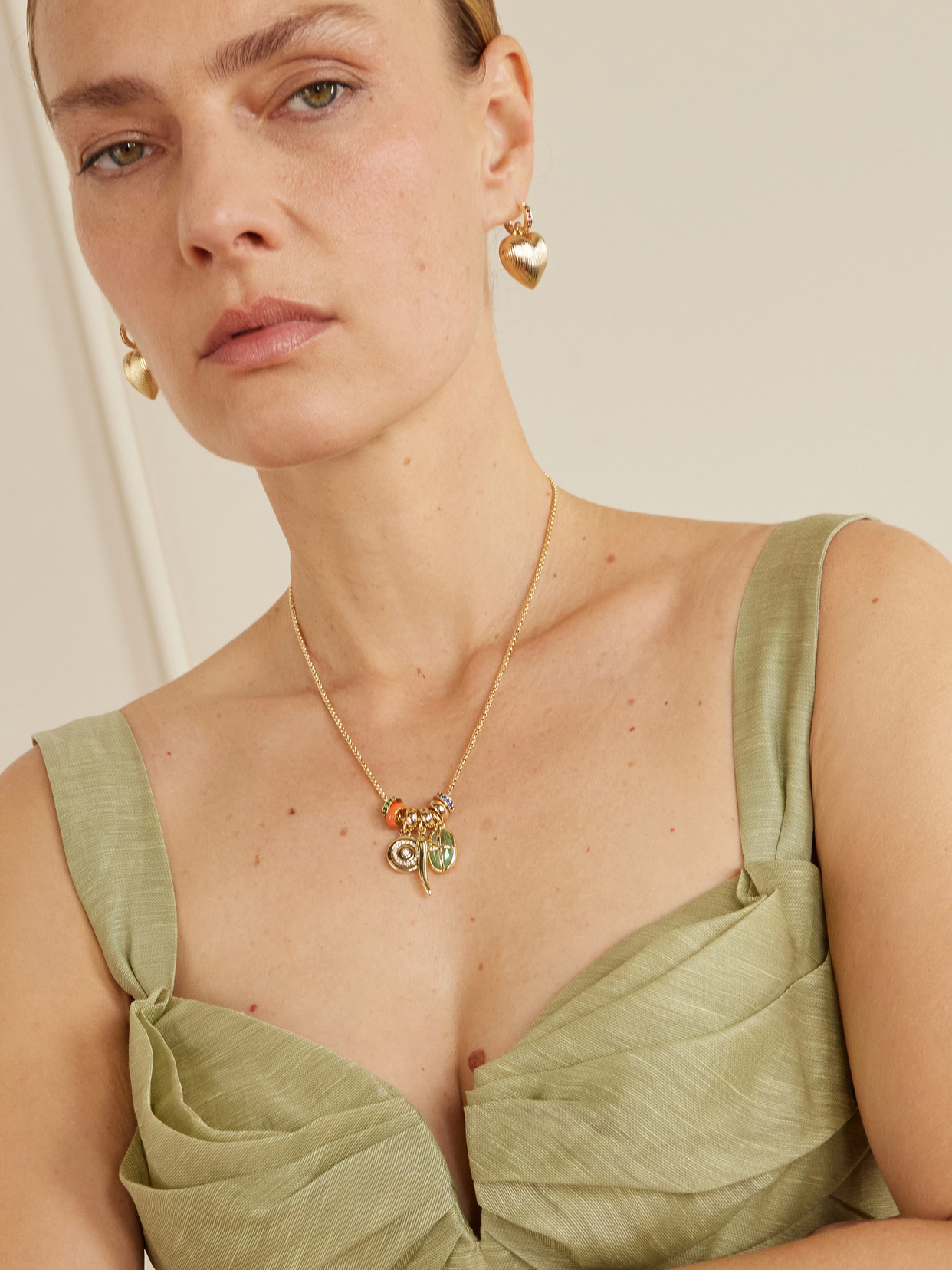 Roxanne Assoulin Little Bit Of Everything Gold-tone, Enamel And Crystal Necklace In Gold