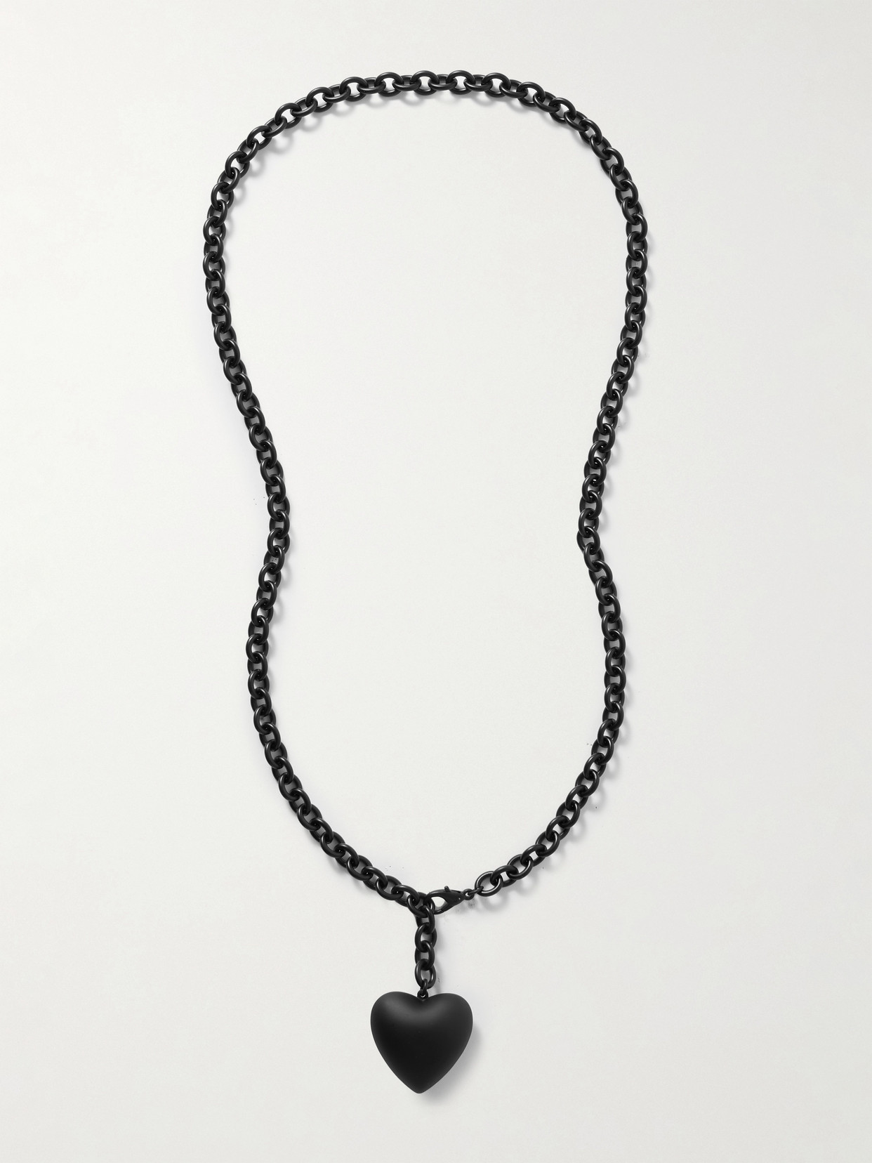 Roxanne Assoulin The Puffy Heart Metal Necklace In Black
