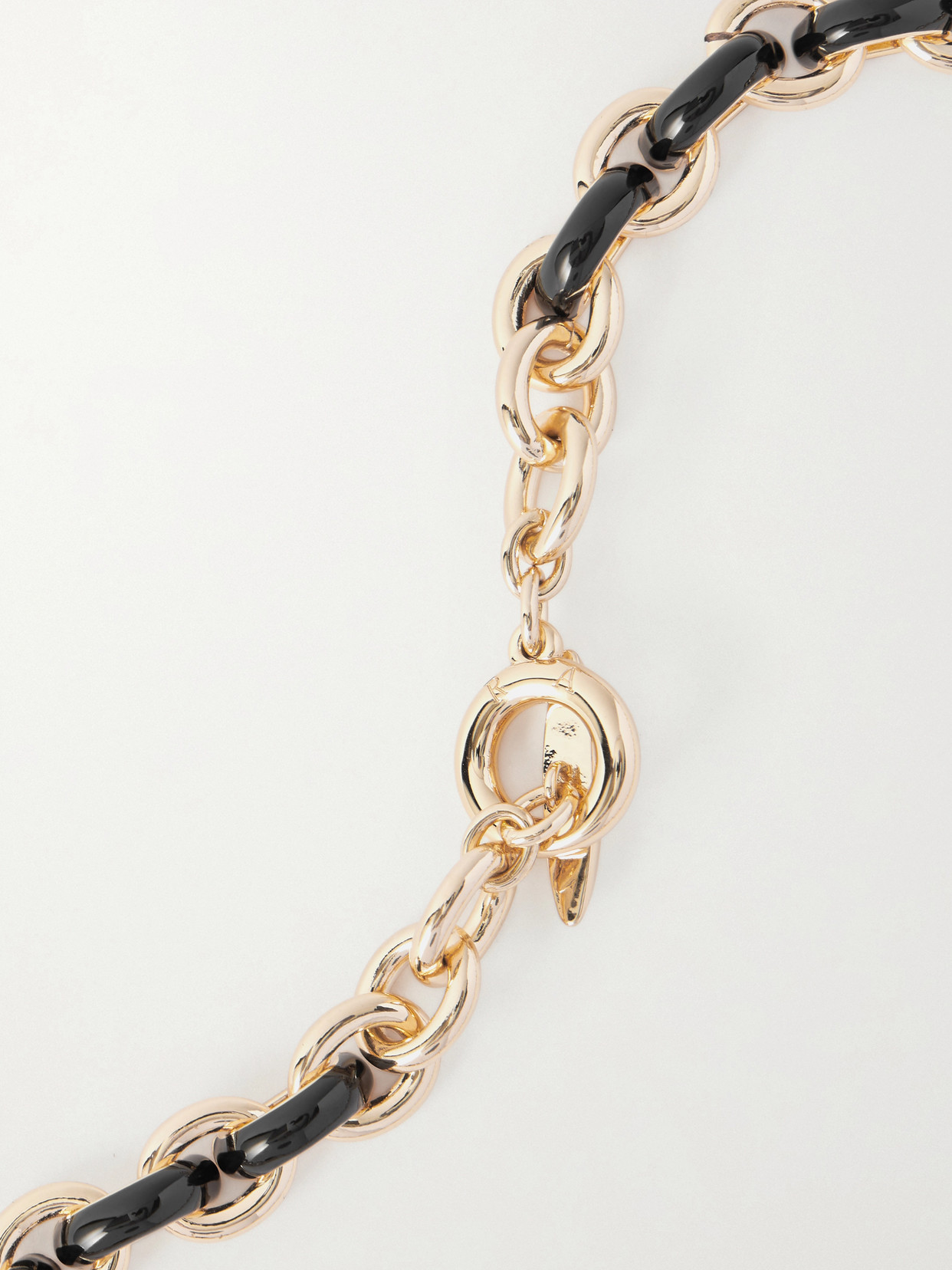 Roxanne Assoulin The Classic Link Gold-tone Enamel Necklace In Gold