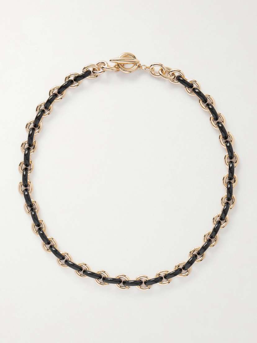 Roxanne Assoulin The Classic Link Gold-tone Enamel Necklace