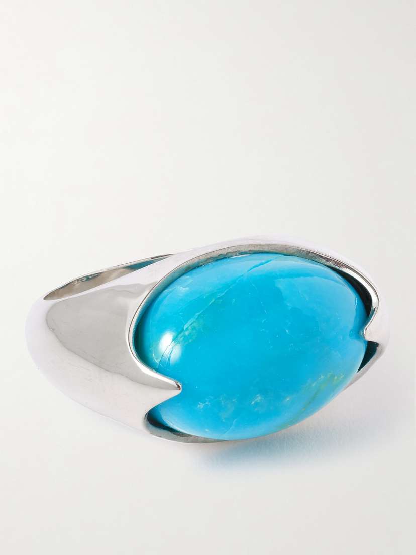 Loren Stewart Orb Sterling Silver And Turquoise Ring