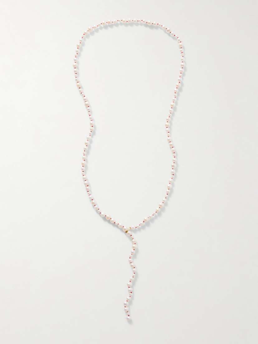 Loren Stewart Opera 14-karat Gold Freshwater Pearl Necklace