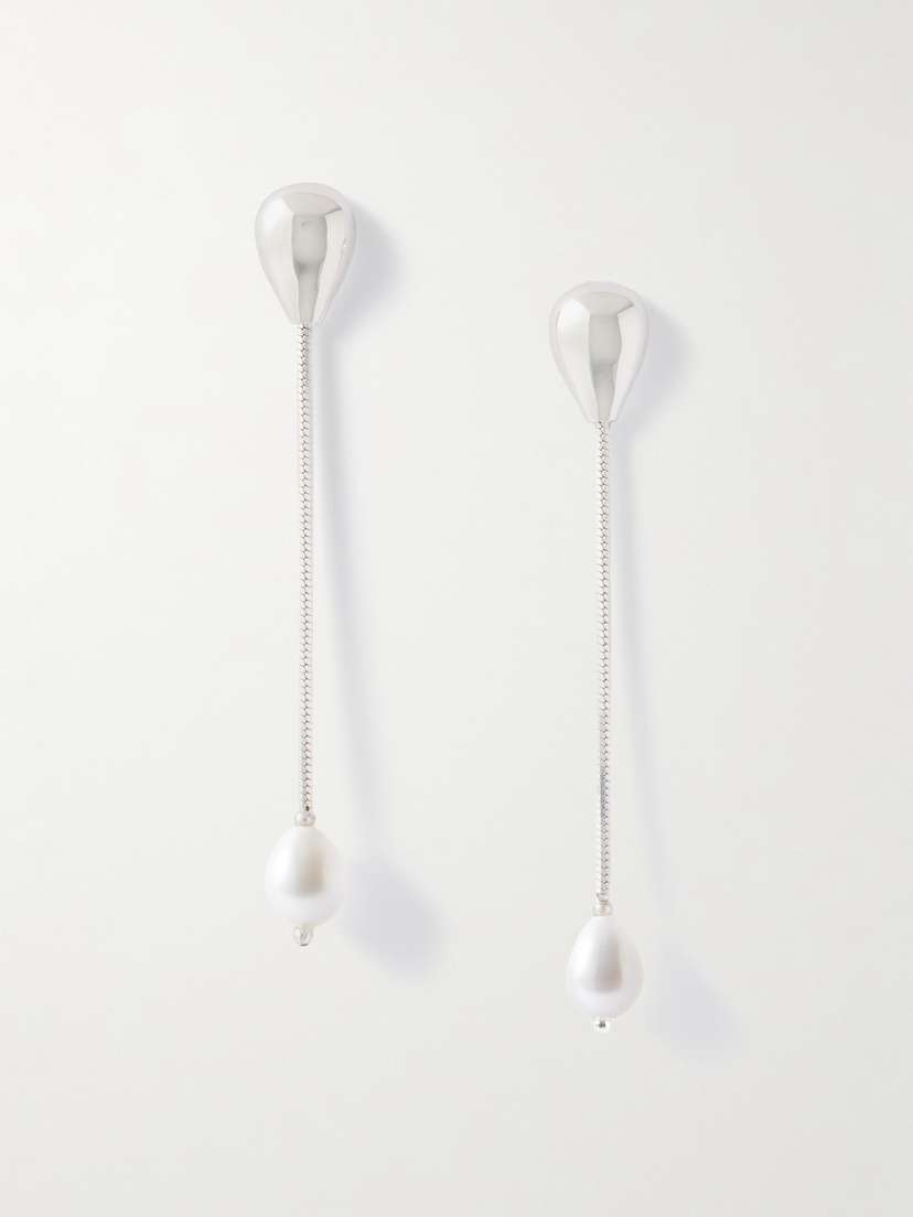 Loren Stewart Remier Sterling Silver Pearl Earrings