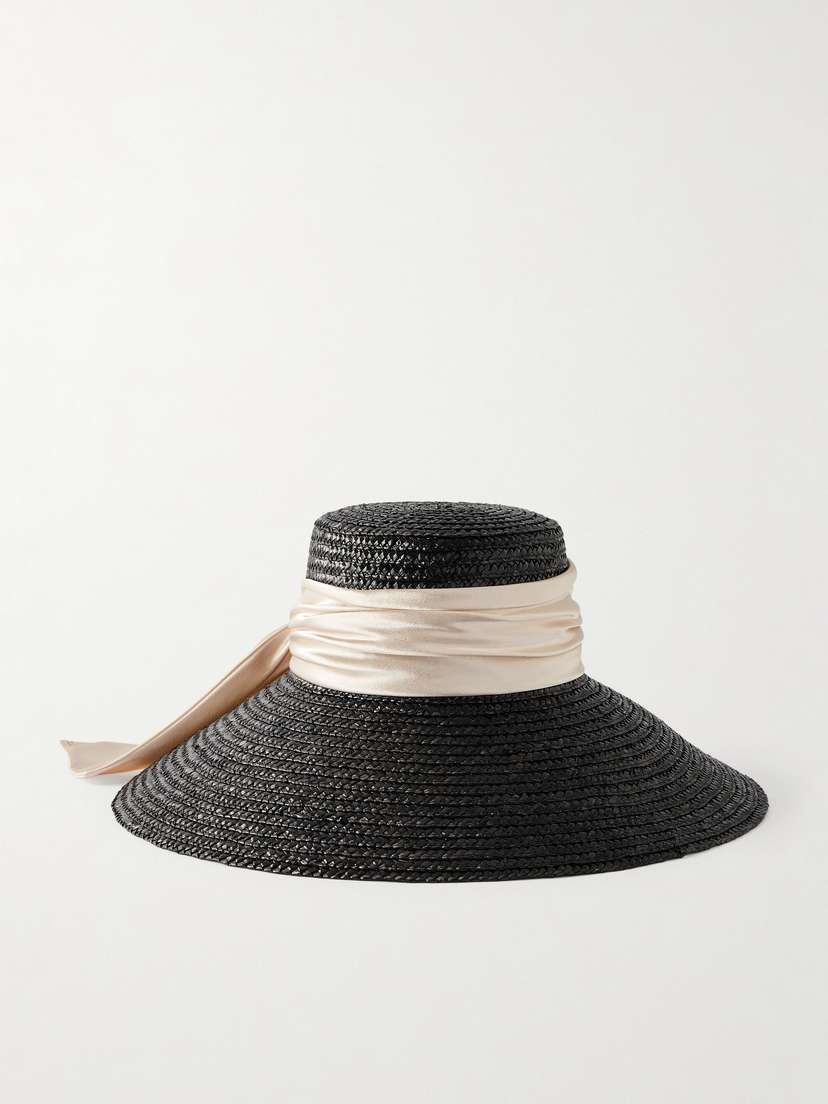 Eugenia Kim Mirabel Satin-trimmed Straw Sunhat