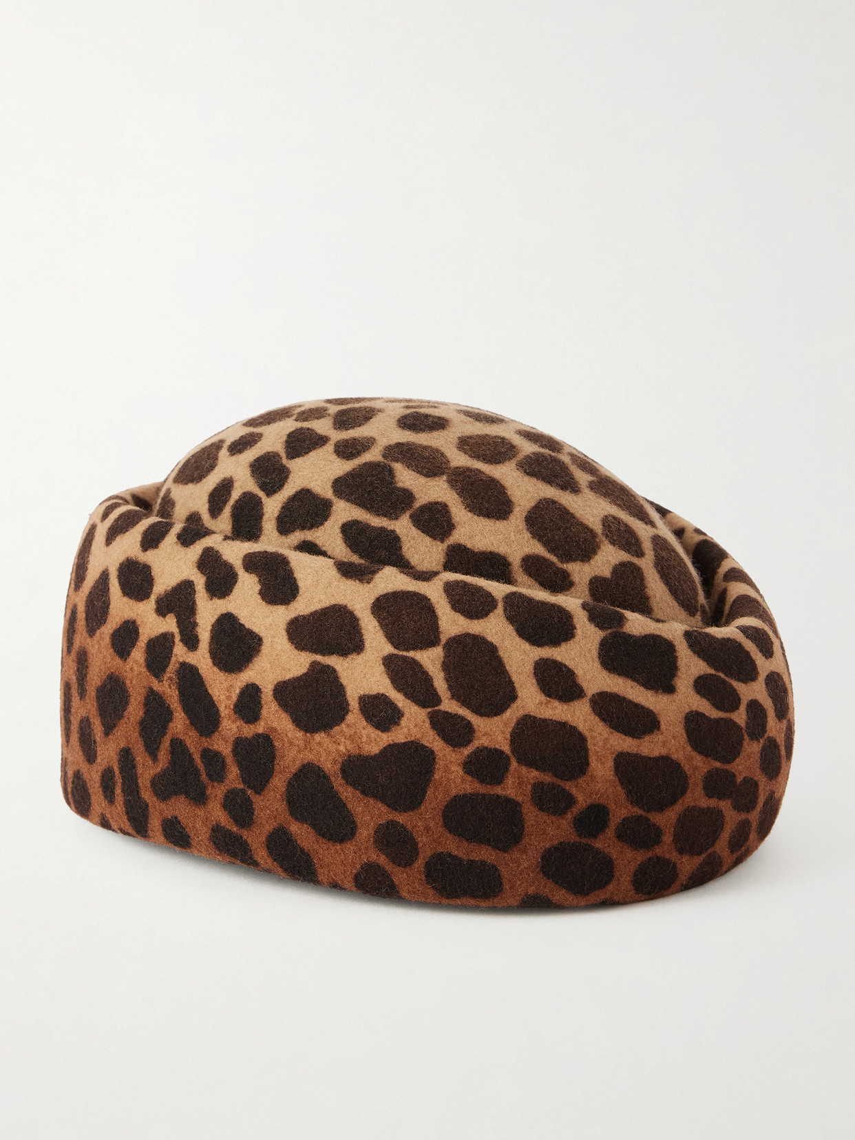 Gigi Burris Preslyn Leopard-print Wool-felt Cap In Animal Print