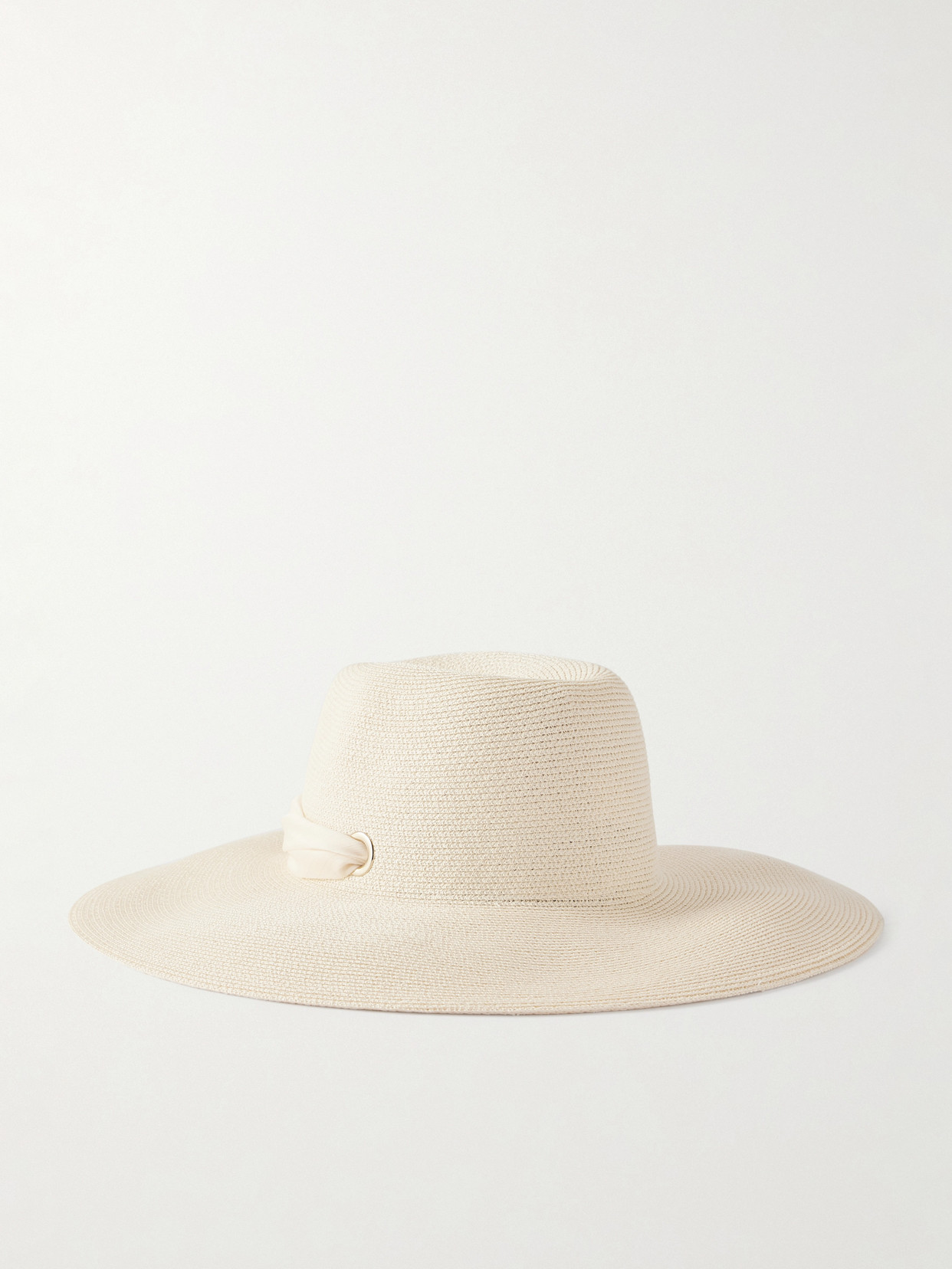 Eugenia Kim Cassidy Organza-trimmed Straw Hat In White