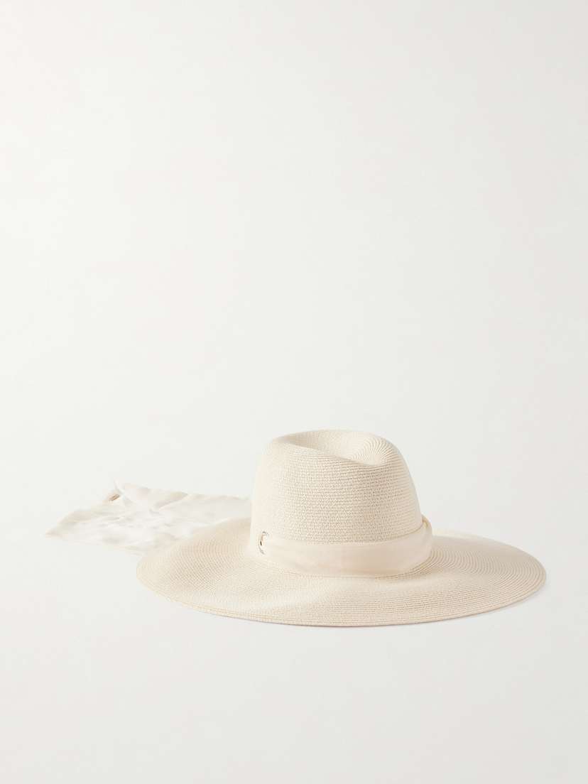 Eugenia Kim Cassidy Organza-trimmed Straw Hat